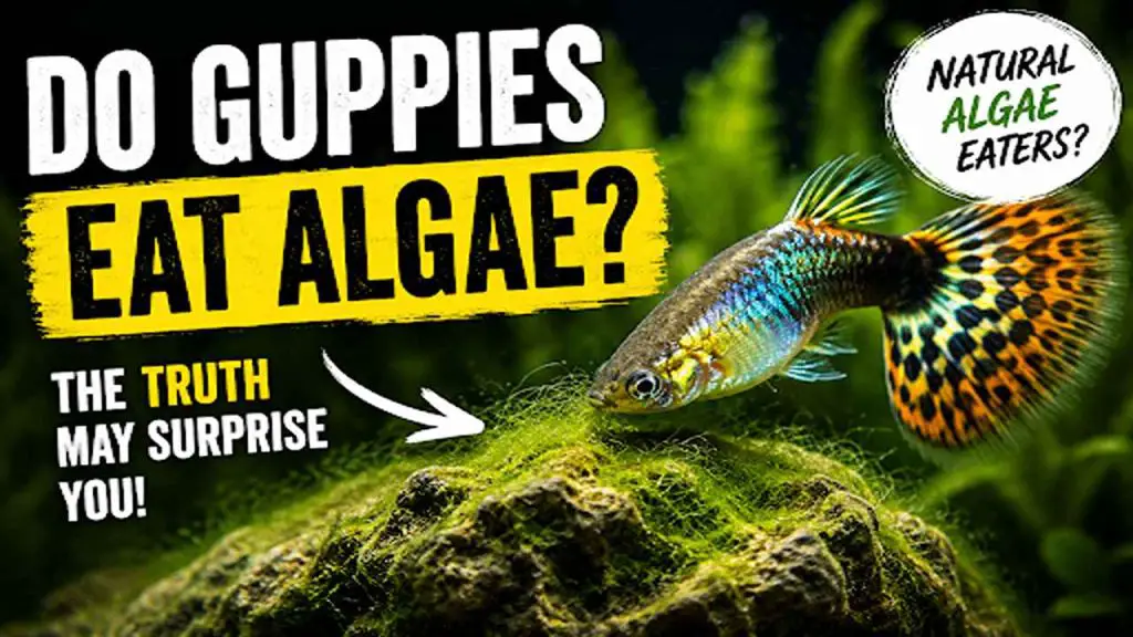 guppy eating algae