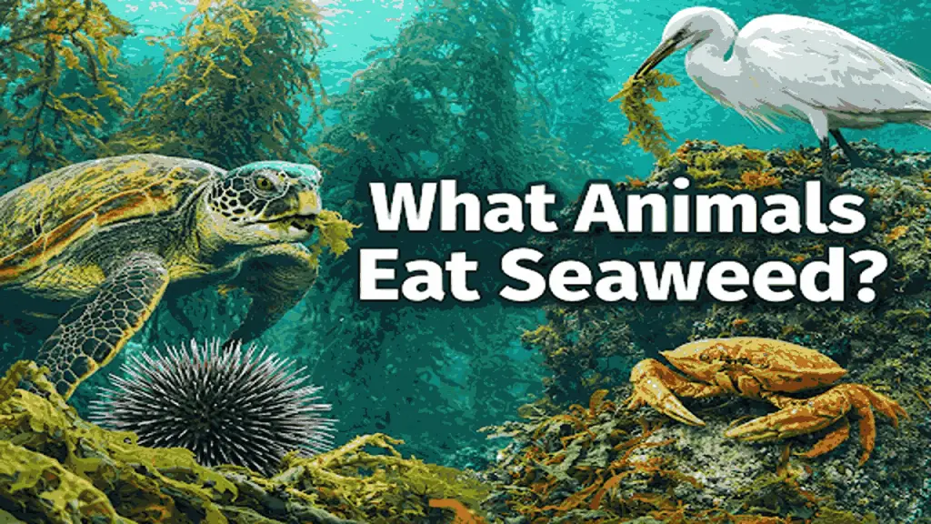 animals eating seaweed